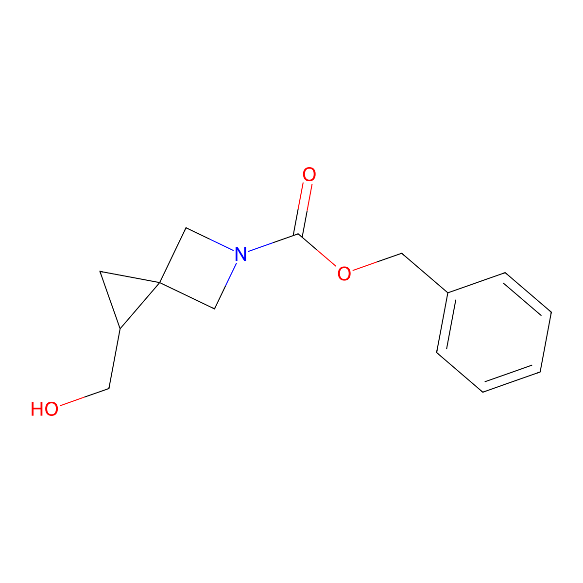 Benzyl 1-(hydroxymethyl)-5-azaspiro[2.3]hexane-5-carboxylate molecular structure, CAS 1823388-60-8