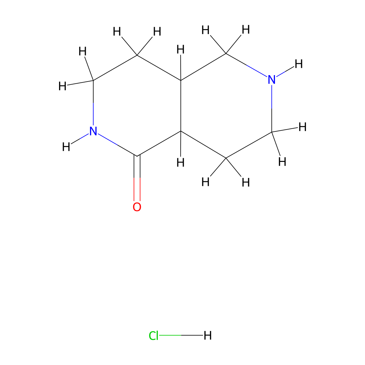 Octahydro-2,6-naphthyridin-1(2H)-one hcl molecular structure, CAS 1823391-83-8