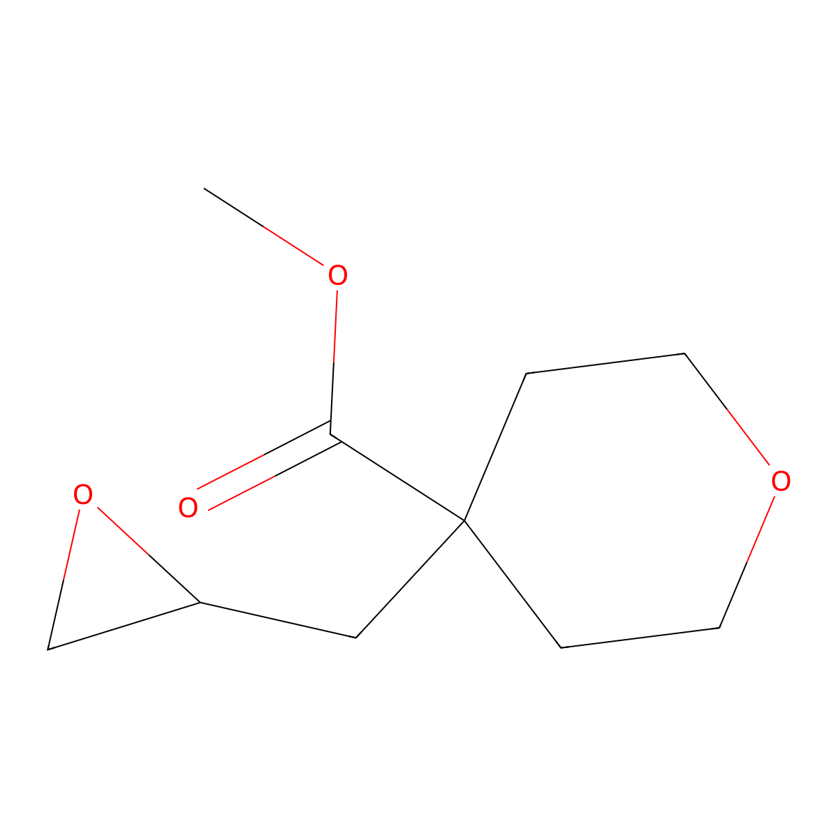 Methyl 4-[(oxiran-2-yl)methyl]oxane-4-carboxylate molecular structure, CAS 1823392-01-3