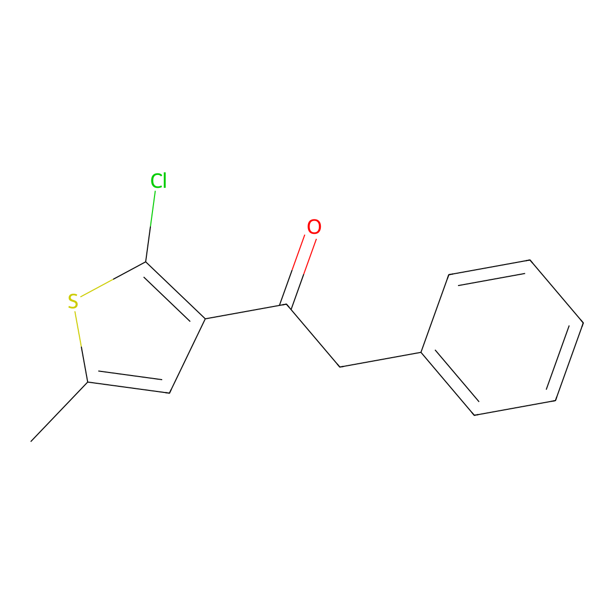 1-(2-Chloro-5-methylthiophen-3-yl)-2-phenylethanone molecular structure, CAS 1823392-42-2
