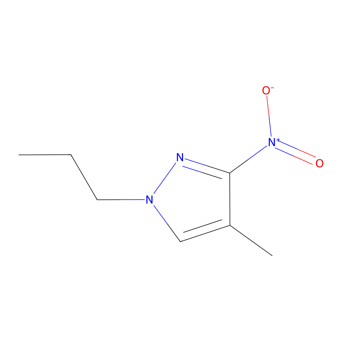 4-Methyl-3-nitro-1-propyl-1H-pyrazole molecular structure, CAS 1823395-26-1