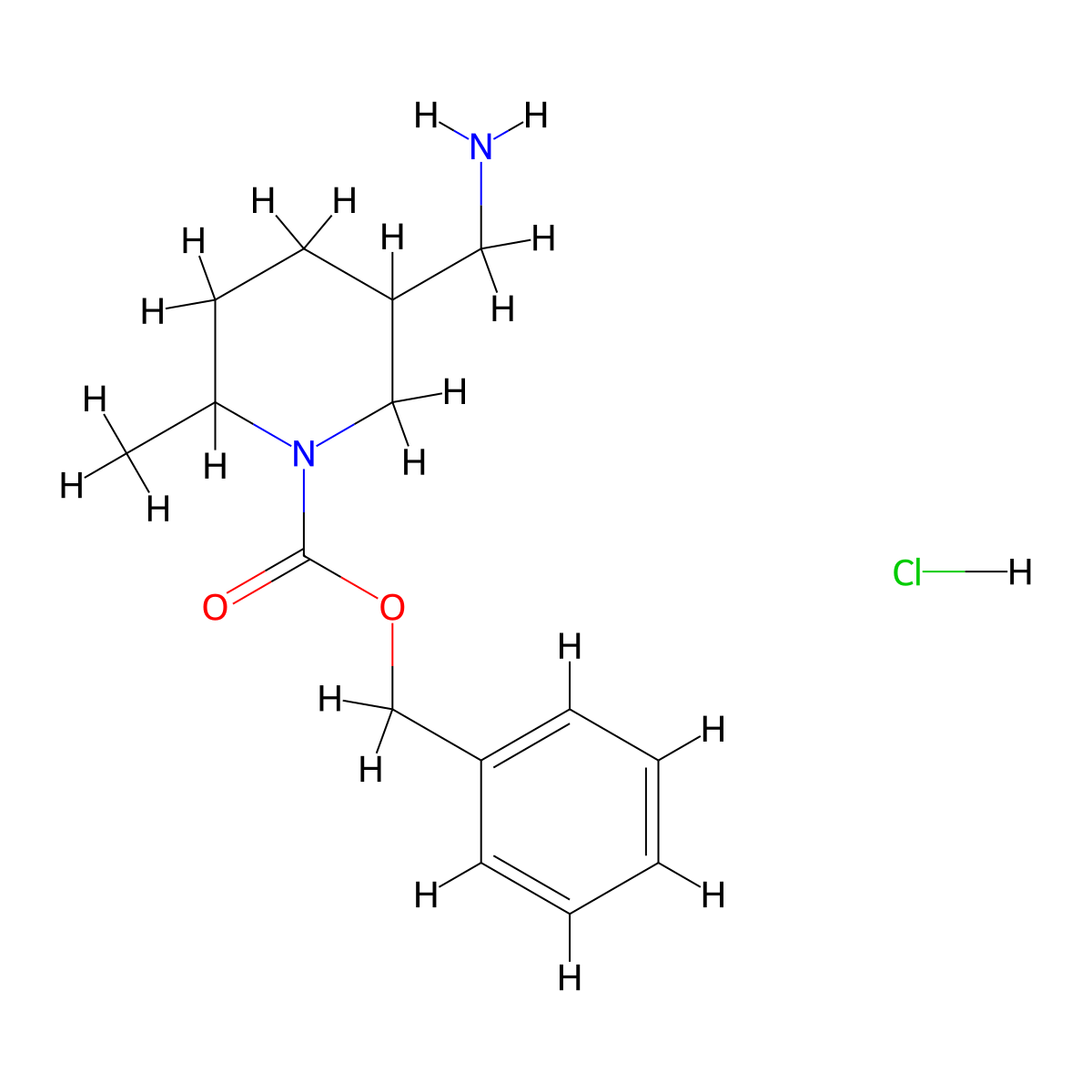 Benzyl 5-(aminomethyl)-2-methylpiperidine-1-carboxylate hydrochloride molecular structure, CAS 1823395-48-7