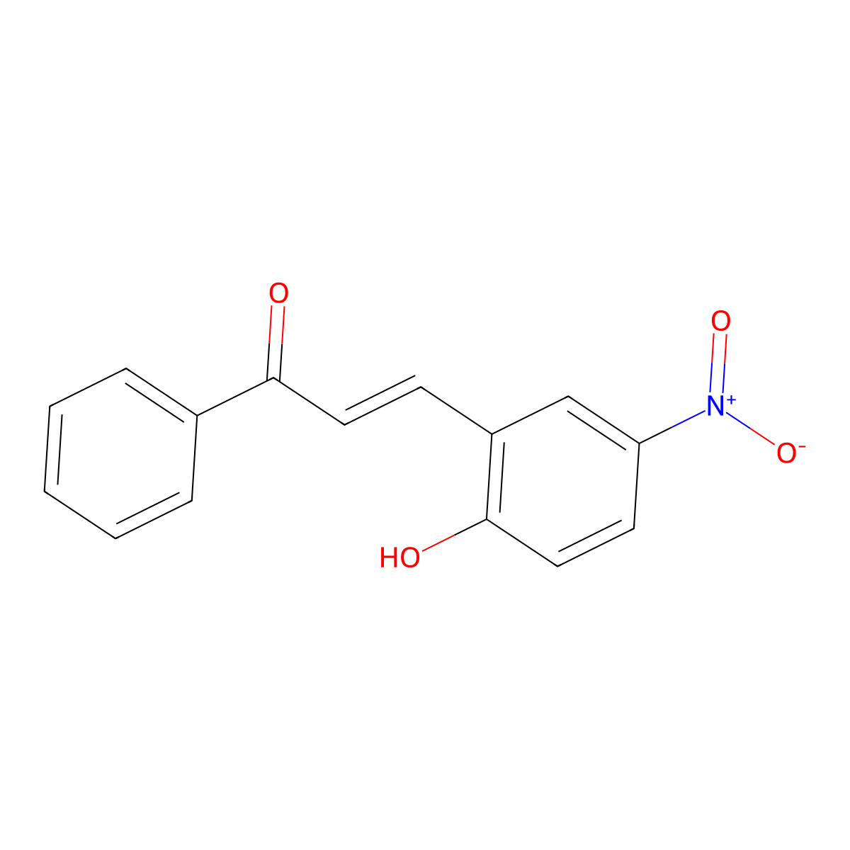 3-(2-Hydroxy-5-nitrophenyl)-1-phenylprop-2-en-1-one molecular structure, CAS 18234-49-6