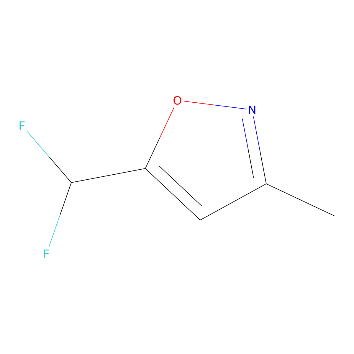 5-(Difluoromethyl)-3-methyl-1,2-oxazole molecular structure, CAS 1823402-96-5