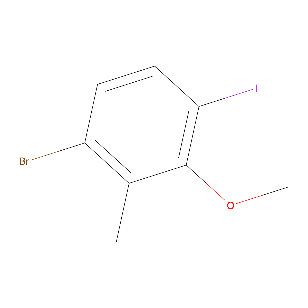 3-Bromo-6-iodo-2-methylanisole molecular structure, CAS 1823403-07-1