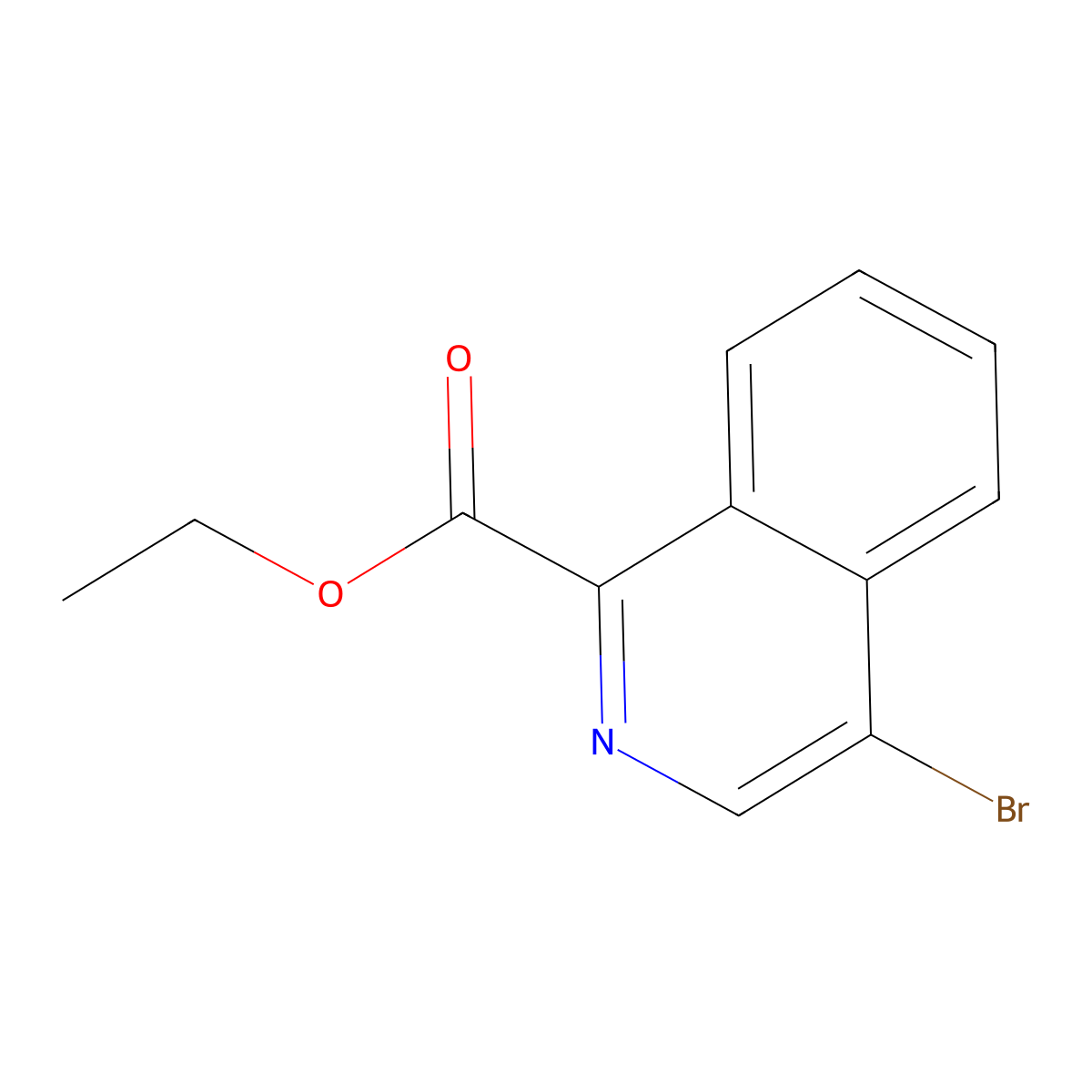 Ethyl 4-bromoisoquinoline-1-carboxylate molecular structure, CAS 1823403-20-8