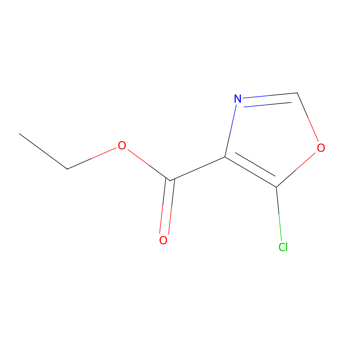 Ethyl 5-chlorooxazole-4-carboxylate molecular structure, CAS 1823403-24-2
