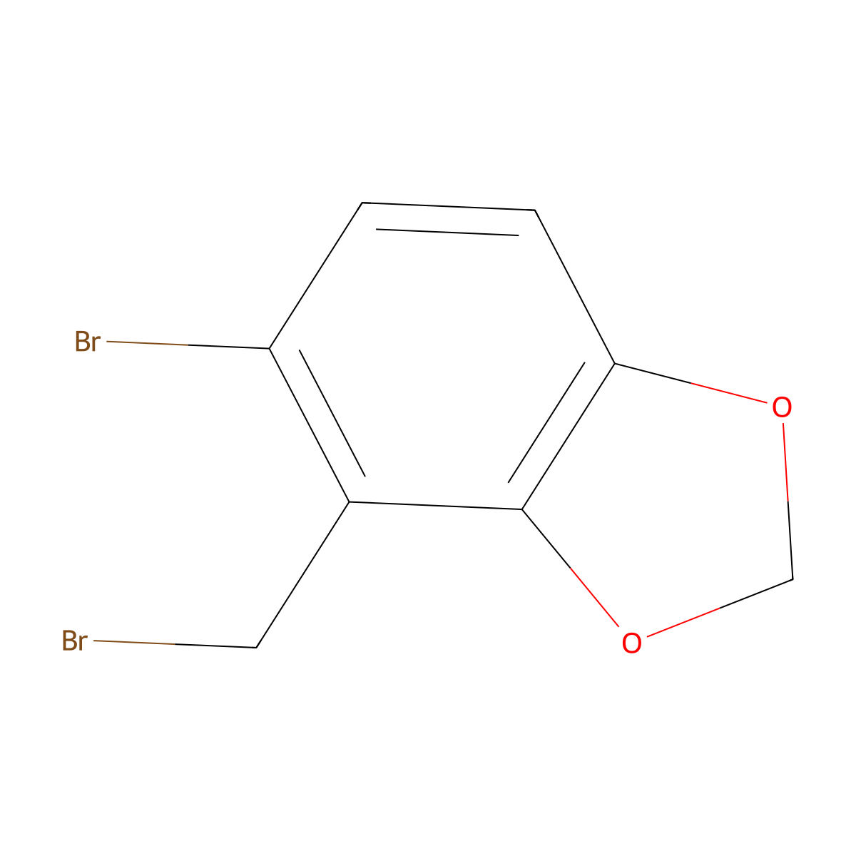 5-Bromo-4-(bromomethyl)-1,3-benzodioxole molecular structure, CAS 1823403-31-1