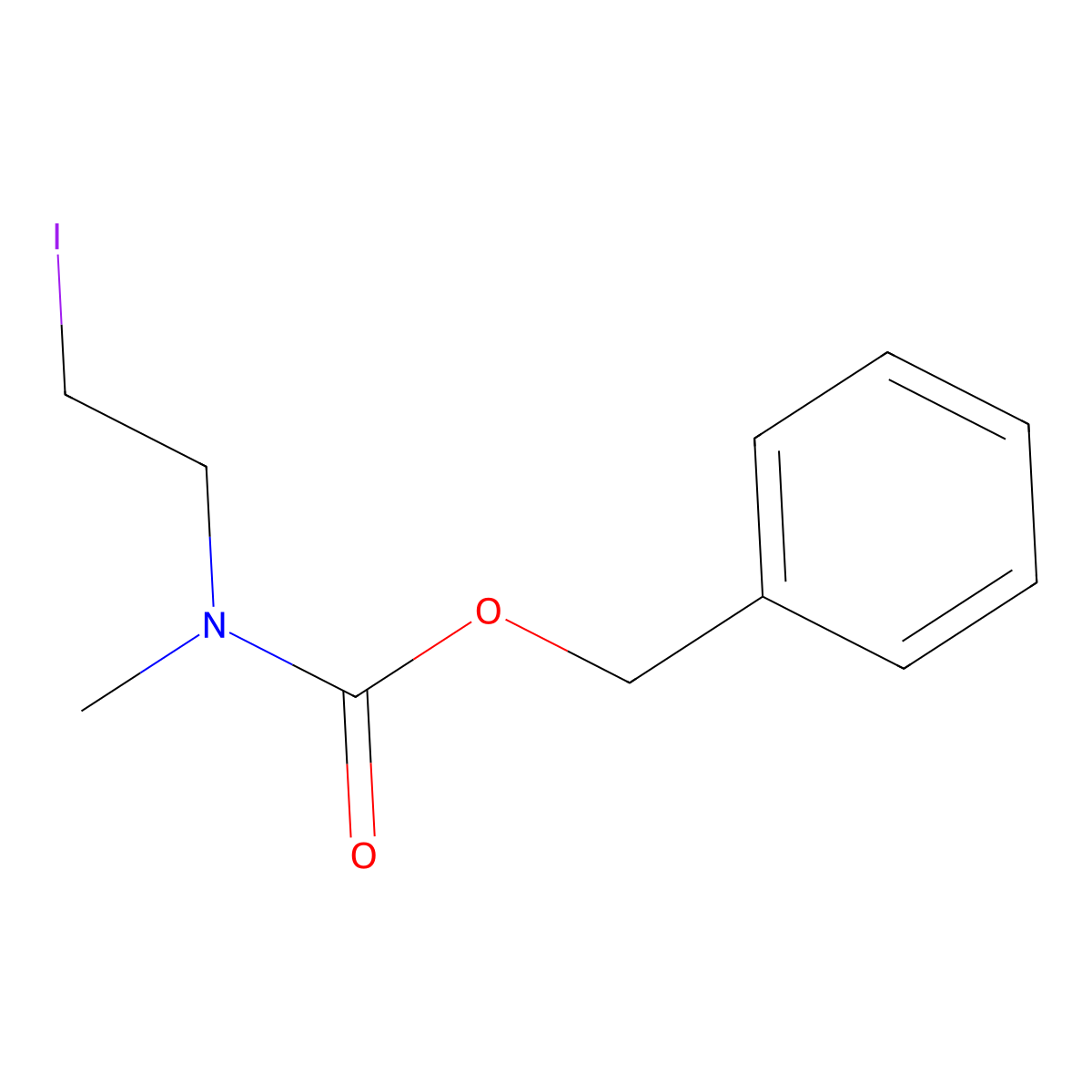 benzyl N-(2-iodoethyl)-N-methylcarbamate molecular structure, CAS 1823403-40-2