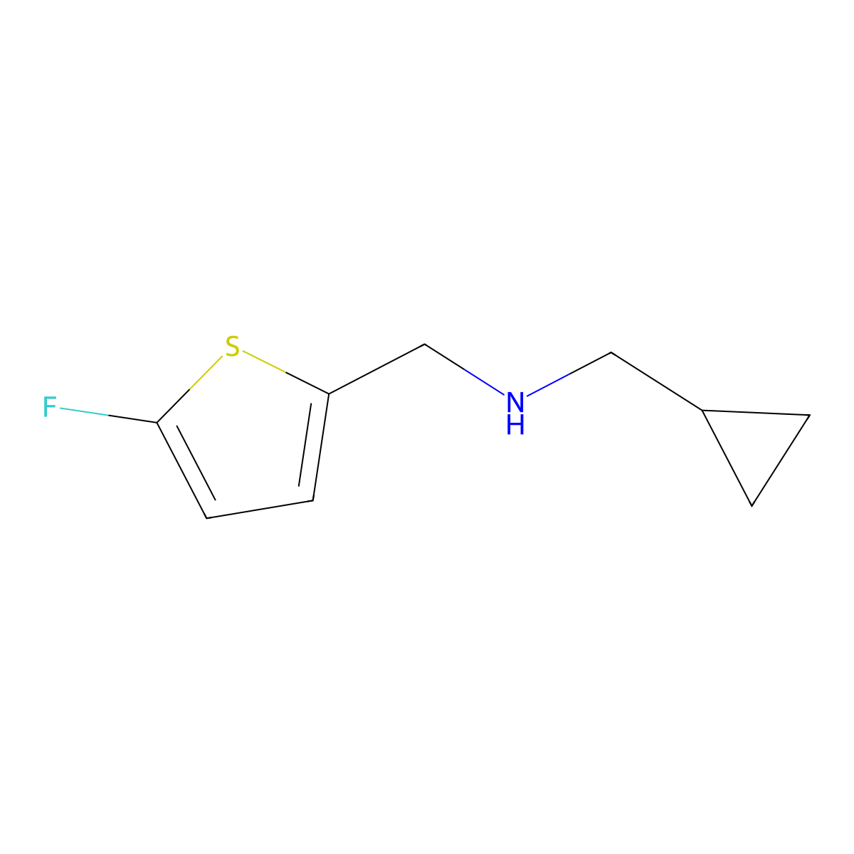 (Cyclopropylmethyl)[(5-fluorothiophen-2-YL)methyl]amine molecular structure, CAS 1823404-01-8