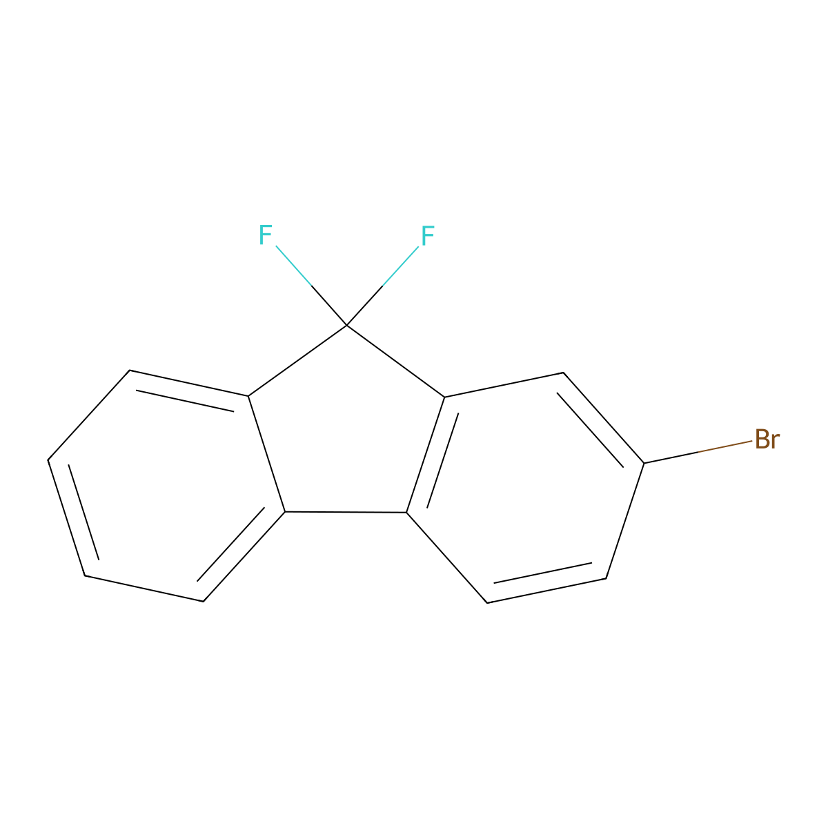 2-bromo-9,9-difluoro-9H-fluorene molecular structure, CAS 1823405-12-4