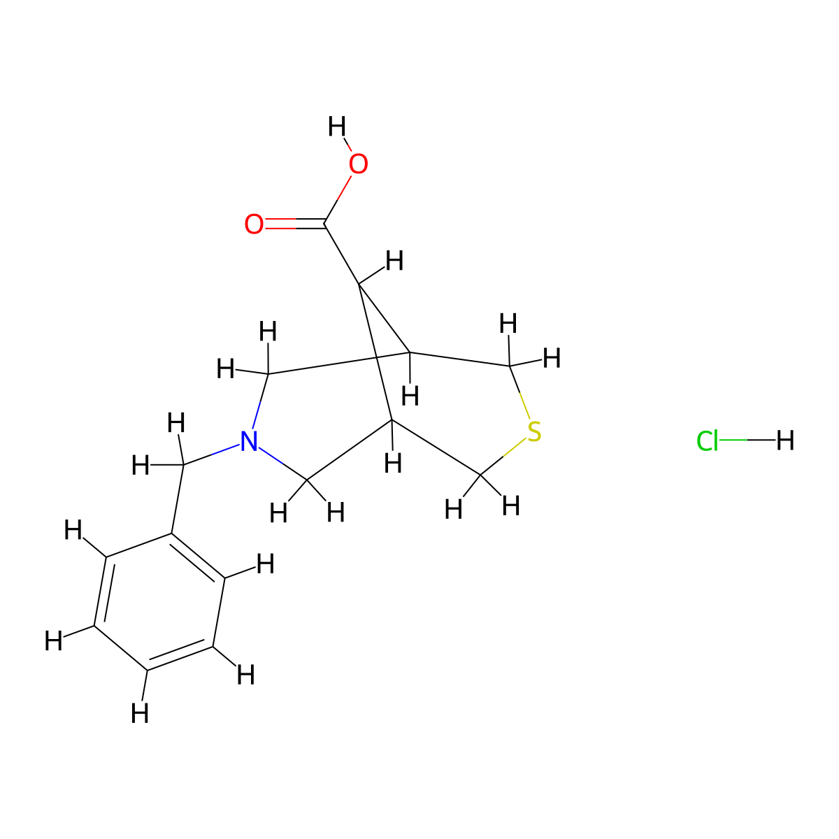 7-Benzyl-3-thia-7-azabicyclo[3.3.1]nonane-9-carboxylic acid hydrochloride molecular structure, CAS 1823406-24-1
