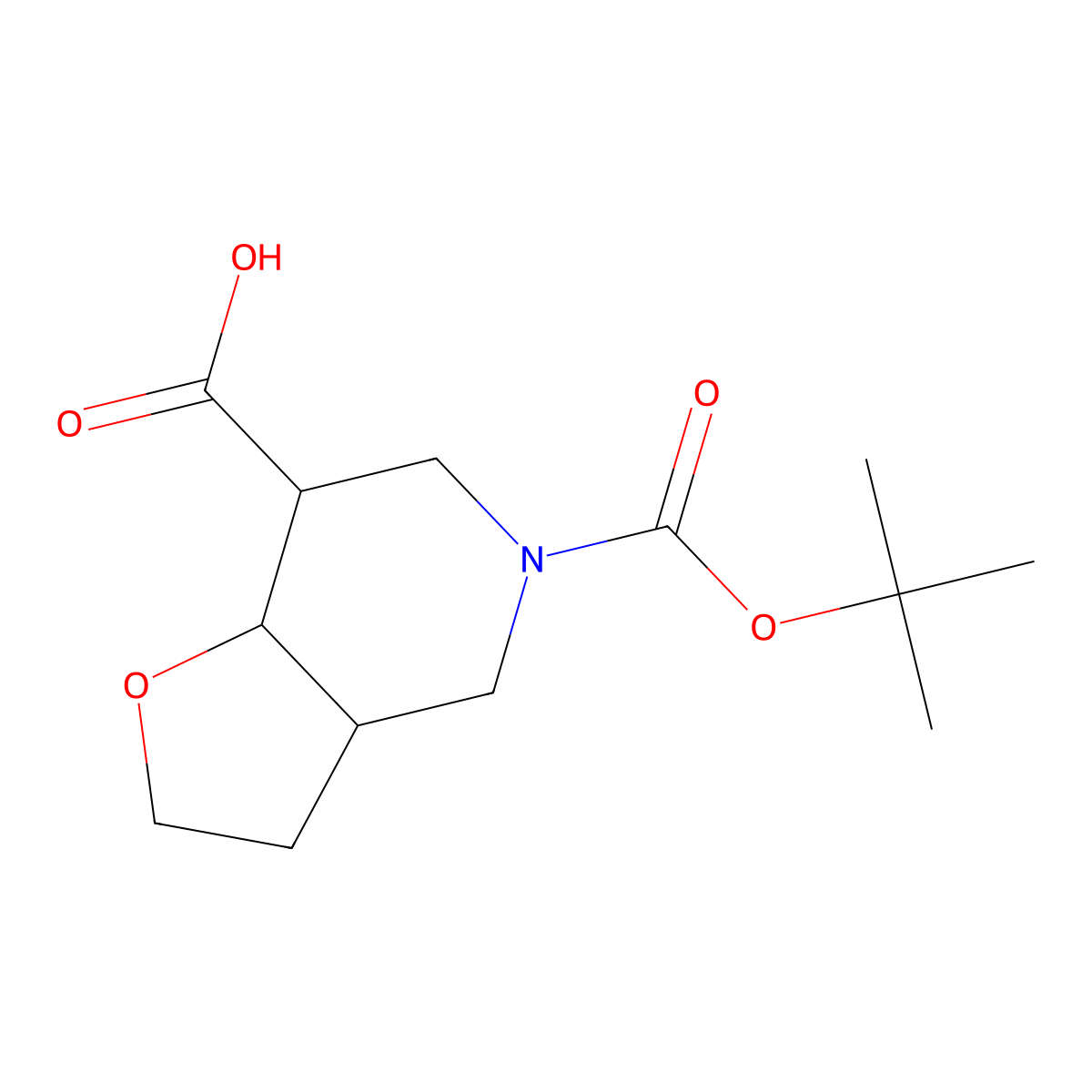 5-(tert-Butoxycarbonyl)octahydrofuro[3,2-c]pyridine-7-carboxylic acid molecular structure, CAS 1823406-41-2