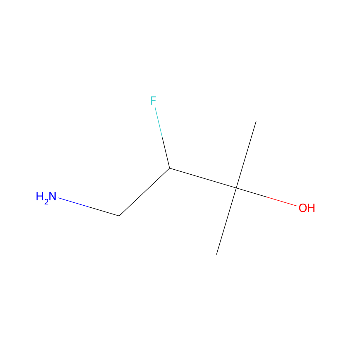 4-Amino-3-fluoro-2-methyl-2-butanol molecular structure, CAS 1823408-55-4