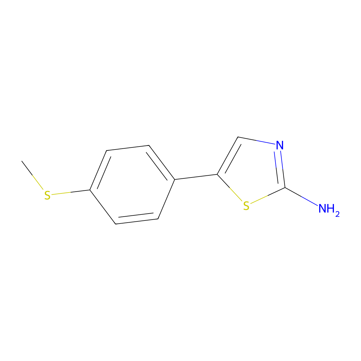 5-(4-(Methylthio)phenyl)thiazol-2-amine molecular structure, CAS 1823409-07-9