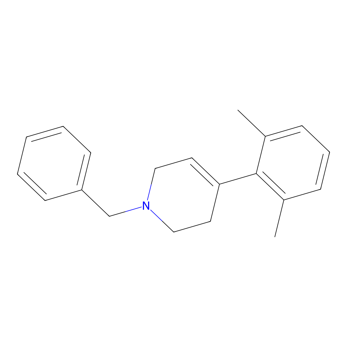 4-(2,6-Dimethylphenyl)-1,2,3,6-tetrahydro-1-(phenylmethyl)pyridine molecular structure, CAS 1823410-11-2