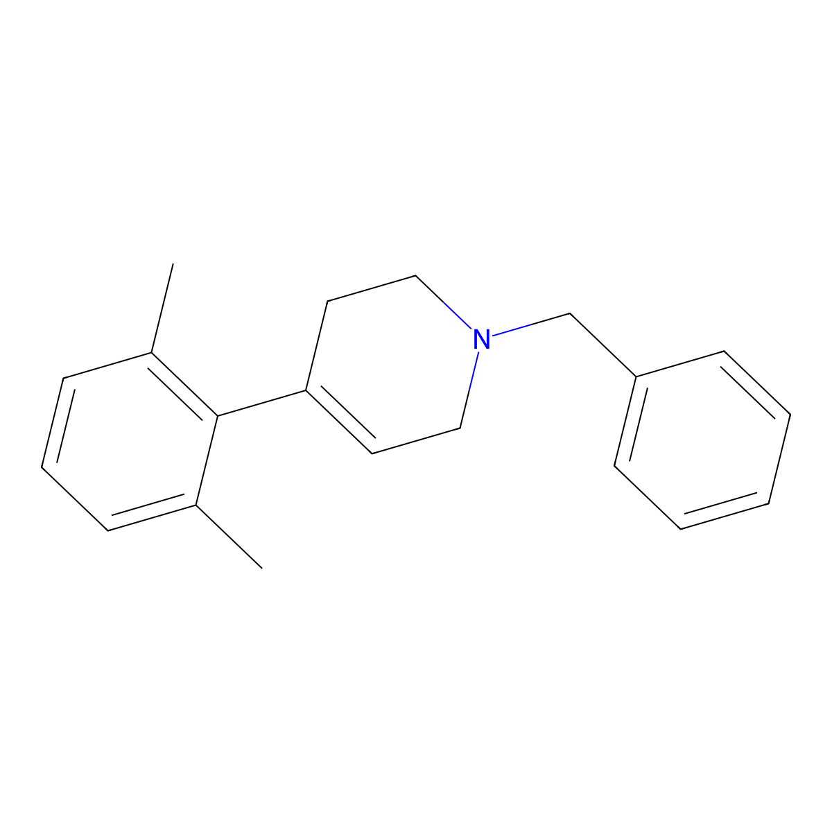 4-(2,6-Dimethylphenyl)-1,2,3,6-tetrahydro-1-(phenylmethyl)pyridine molecular structure, CAS 1823410-11-2