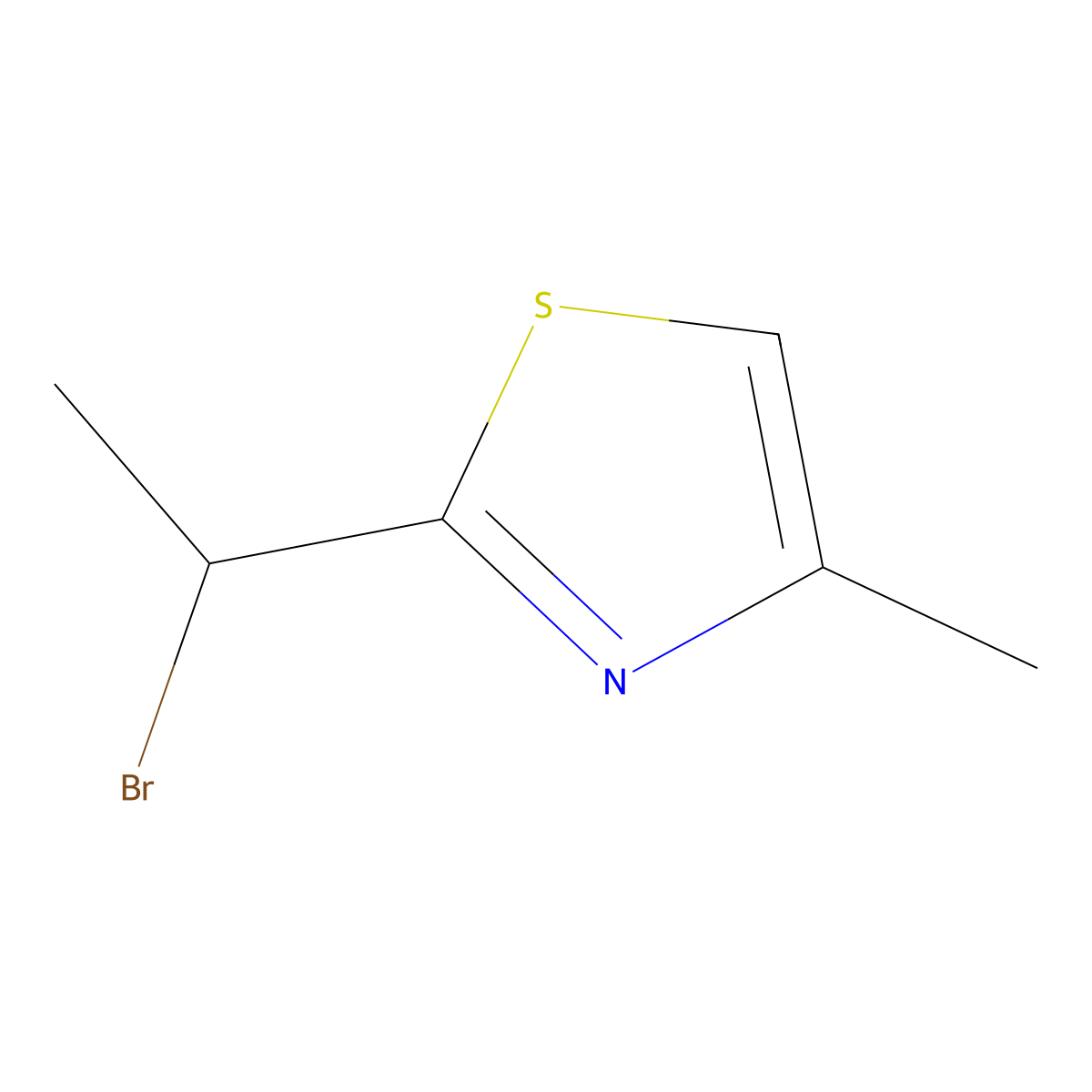 2-(1-Bromoethyl)-4-methyl-1,3-thiazole molecular structure, CAS 1823416-20-1