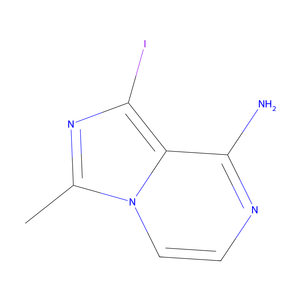 1-Iodo-3-methylimidazo[1,5-a]pyrazin-8-amine molecular structure, CAS 1823418-87-6