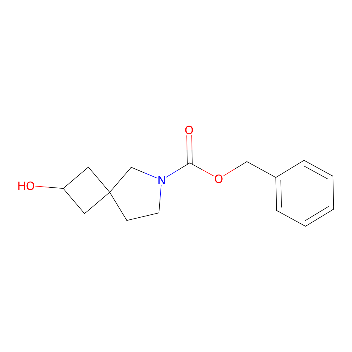 Benzyl 2-hydroxy-6-azaspiro[3.4]octane-6-carboxylate molecular structure, CAS 1823420-33-2