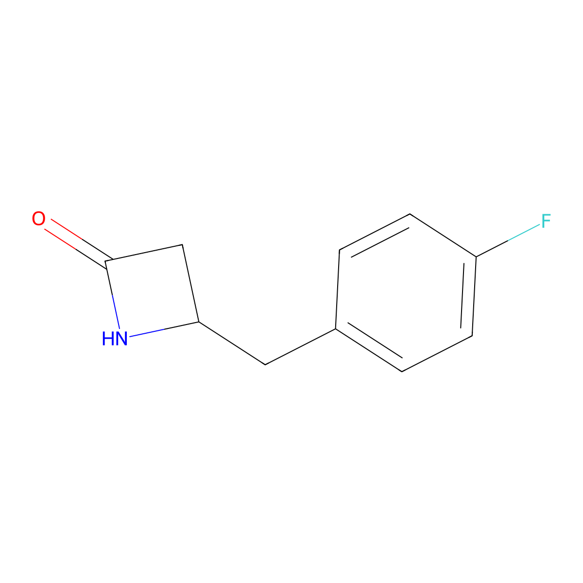 4-(4-Fluorobenzyl)azetidin-2-one molecular structure, CAS 1823420-35-4
