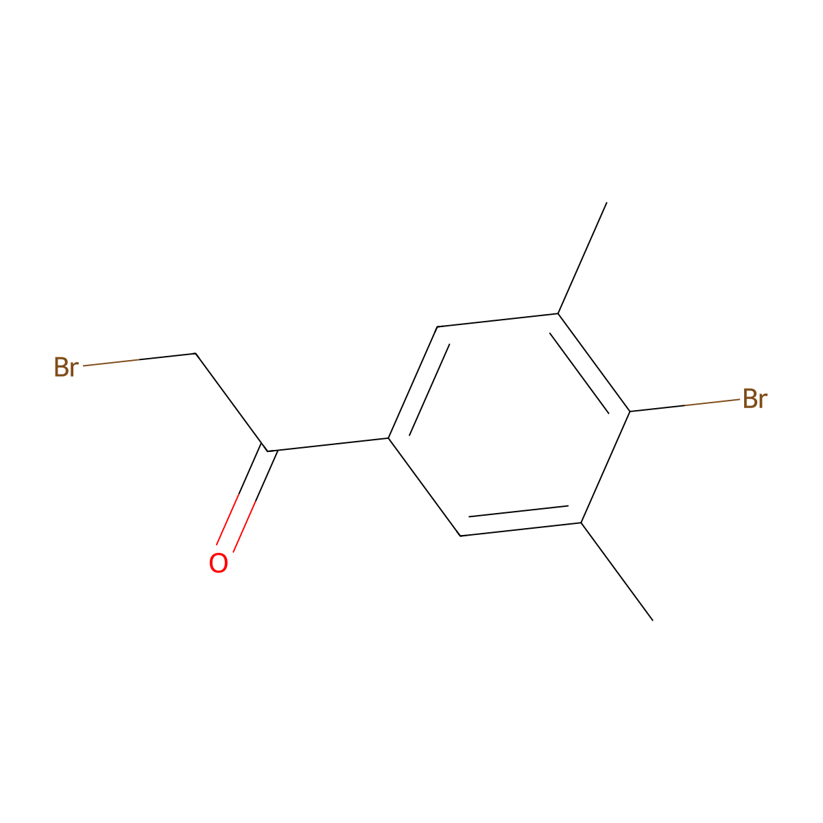 2-Bromo-1-(4-bromo-3,5-dimethylphenyl)ethan-1-one molecular structure, CAS 1823420-53-6