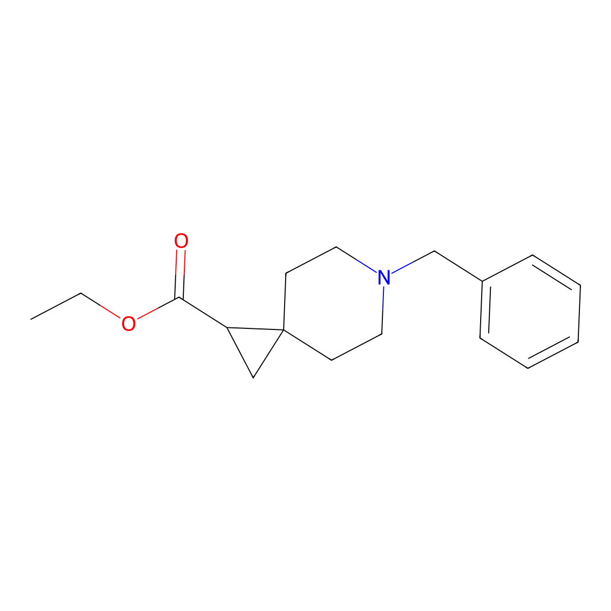 Ethyl 6-benzyl-6-azaspiro[2.5]octane-1-carboxylate molecular structure, CAS 1823420-55-8