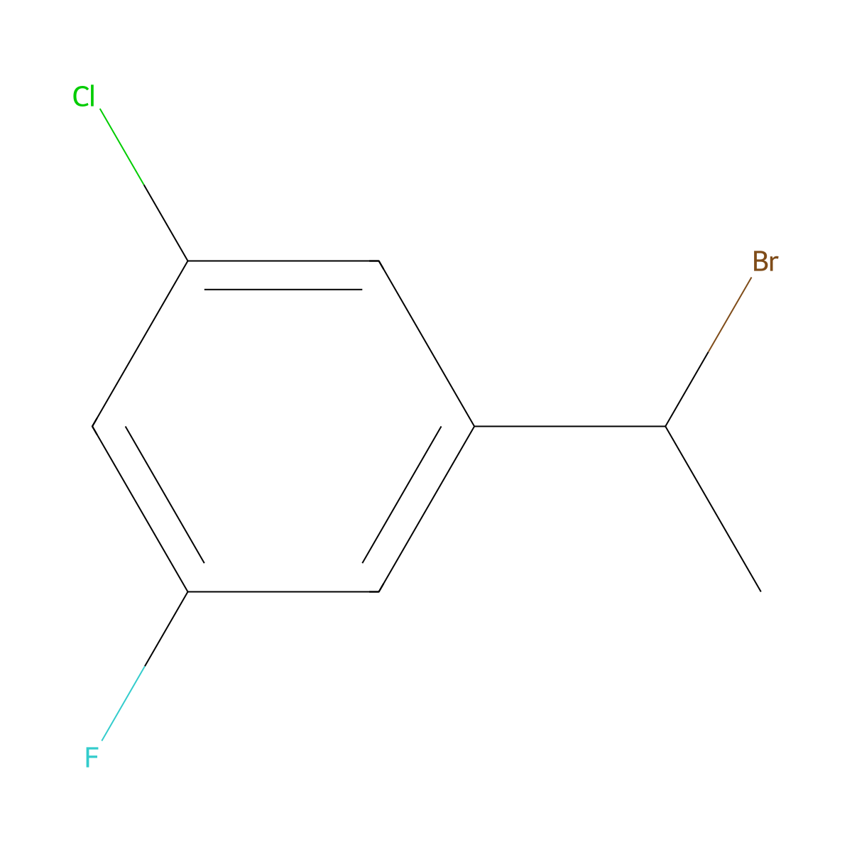 1-(1-Bromoethyl)-3-chloro-5-fluorobenzene molecular structure, CAS 1823421-29-9
