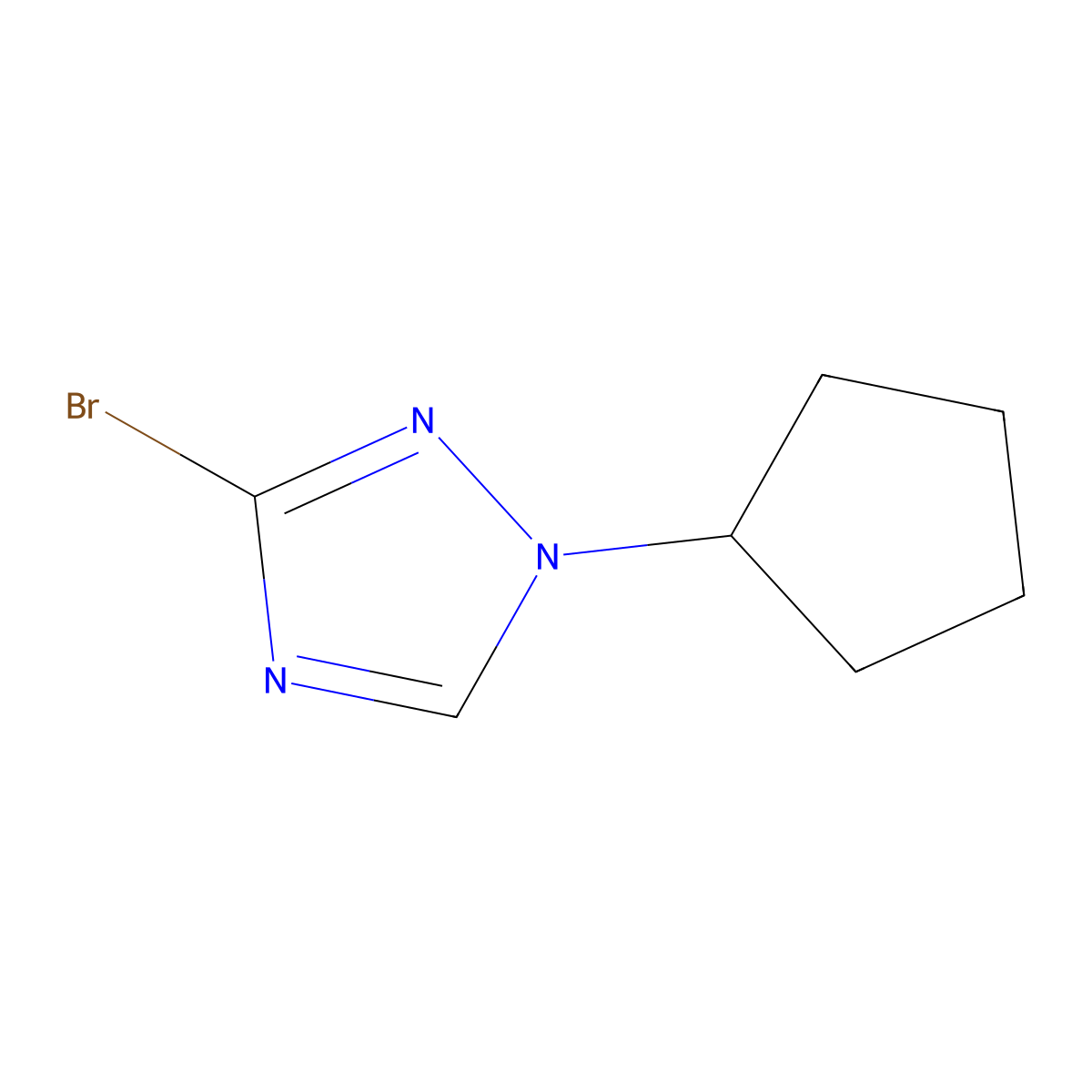 3-Bromo-1-cyclopentyl-1H-1,2,4-triazole molecular structure, CAS 1823421-45-9
