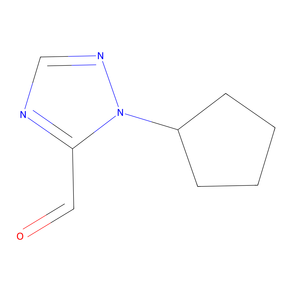 1-Cyclopentyl-1H-1,2,4-triazole-5-carbaldehyde molecular structure, CAS 1823421-59-5