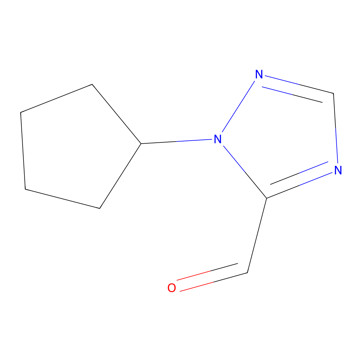 1-Cyclopentyl-1H-1,2,4-triazole-5-carbaldehyde molecular structure, CAS 1823421-59-5