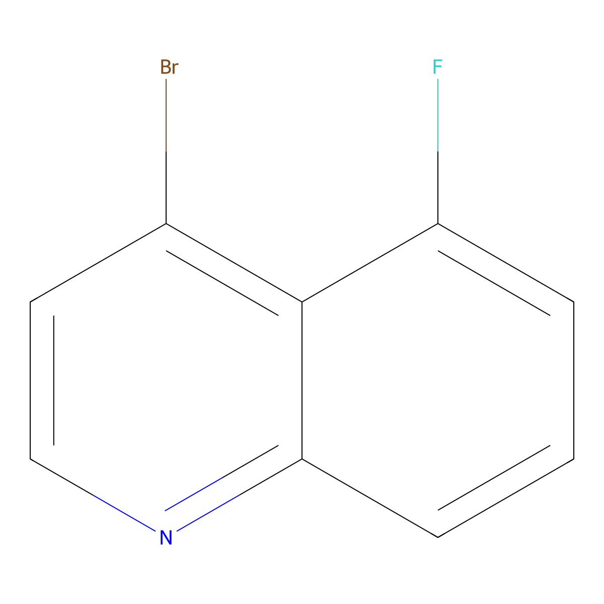 4-Bromo-5-fluoroquinoline molecular structure, CAS 1823422-36-1