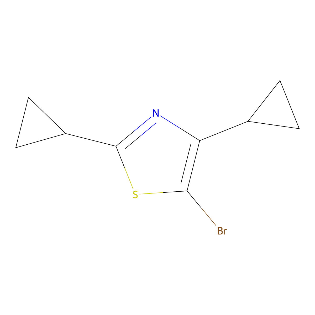 5-Bromo-2,4-dicyclopropylthiazole molecular structure, CAS 1823425-00-8