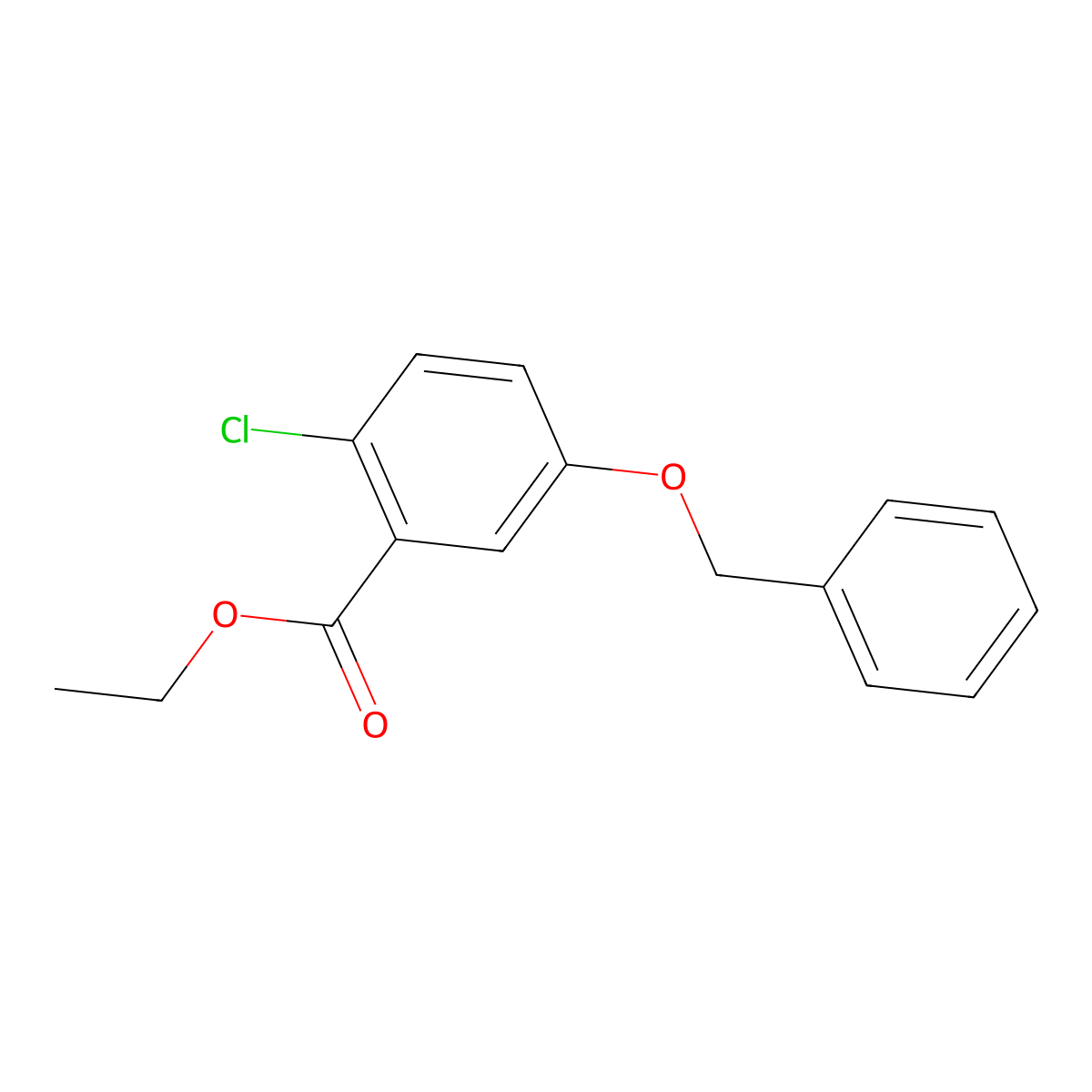 Ethyl 5-(benzyloxy)-2-chlorobenzoate molecular structure, CAS 1823430-19-8