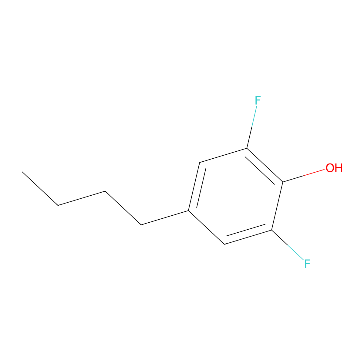 4-Butyl-2,6-difluorophenol molecular structure, CAS 1823430-71-2