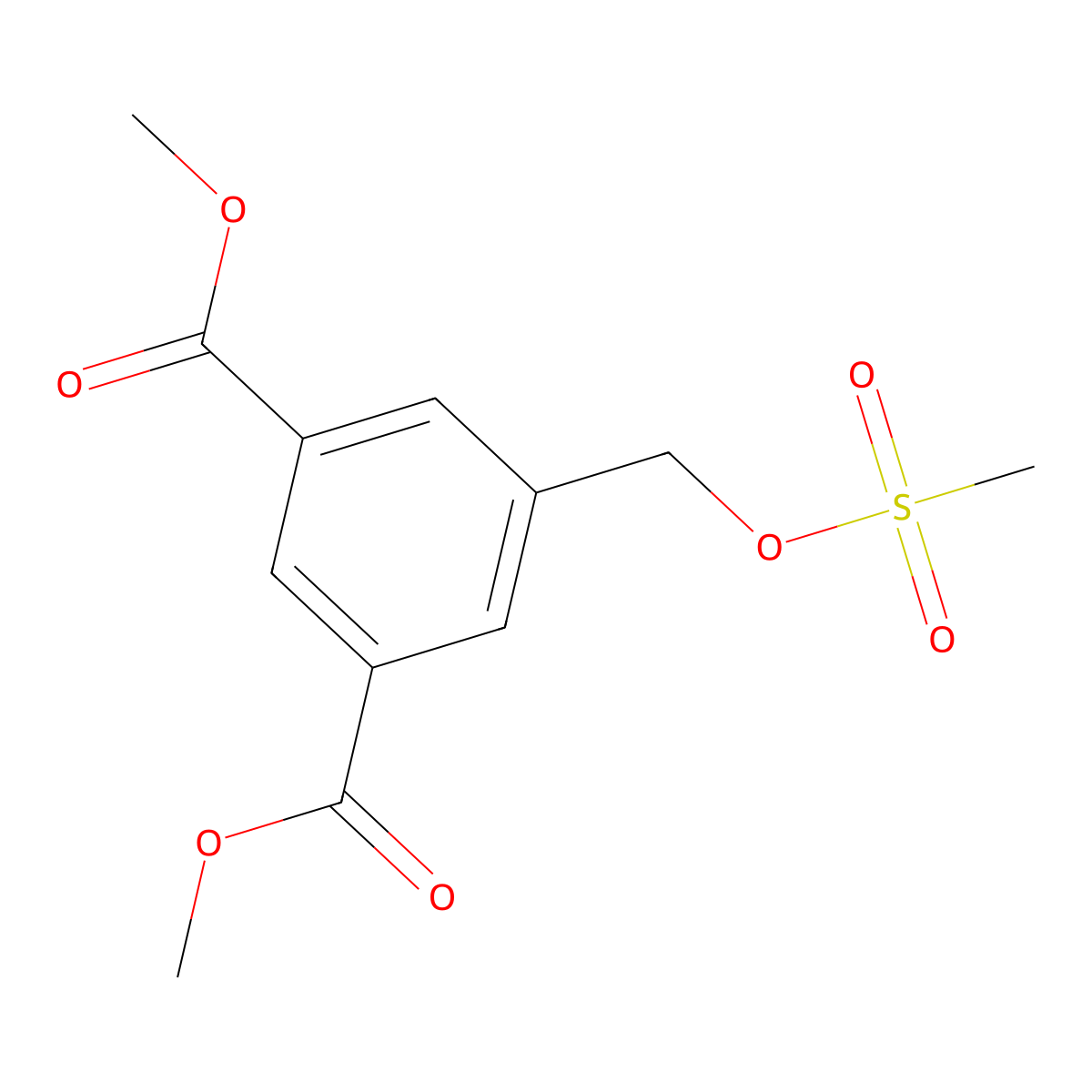 Dimethyl 5-(((methylsulfonyl)oxy)methyl)isophthalate molecular structure, CAS 1823431-36-2