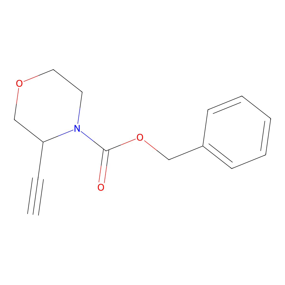Benzyl 3-ethynylmorpholine-4-carboxylate molecular structure, CAS 1823431-43-1