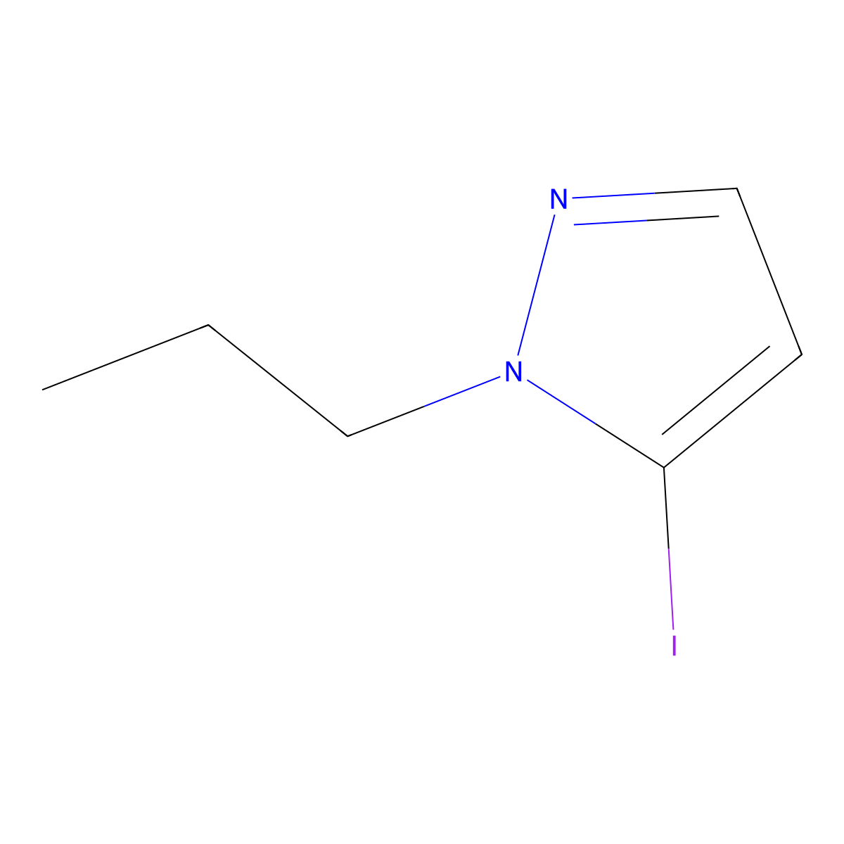 5-Iodo-1-propyl-1H-pyrazole molecular structure, CAS 1823431-57-7