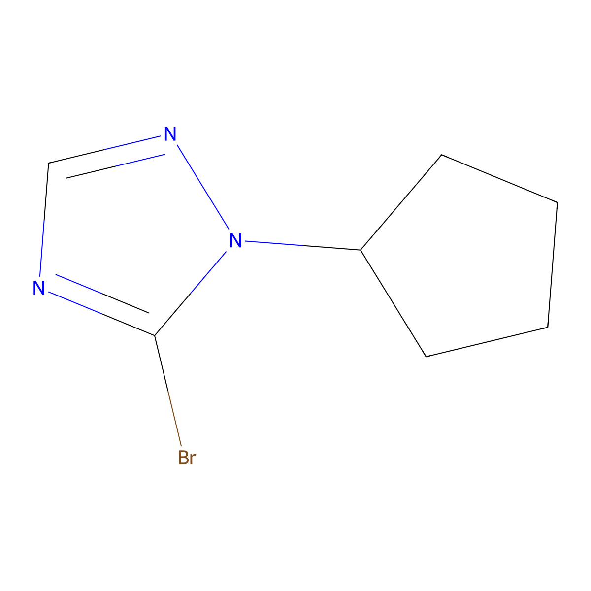 5-Bromo-1-cyclopentyl-1H-1,2,4-triazole molecular structure, CAS 1823431-73-7