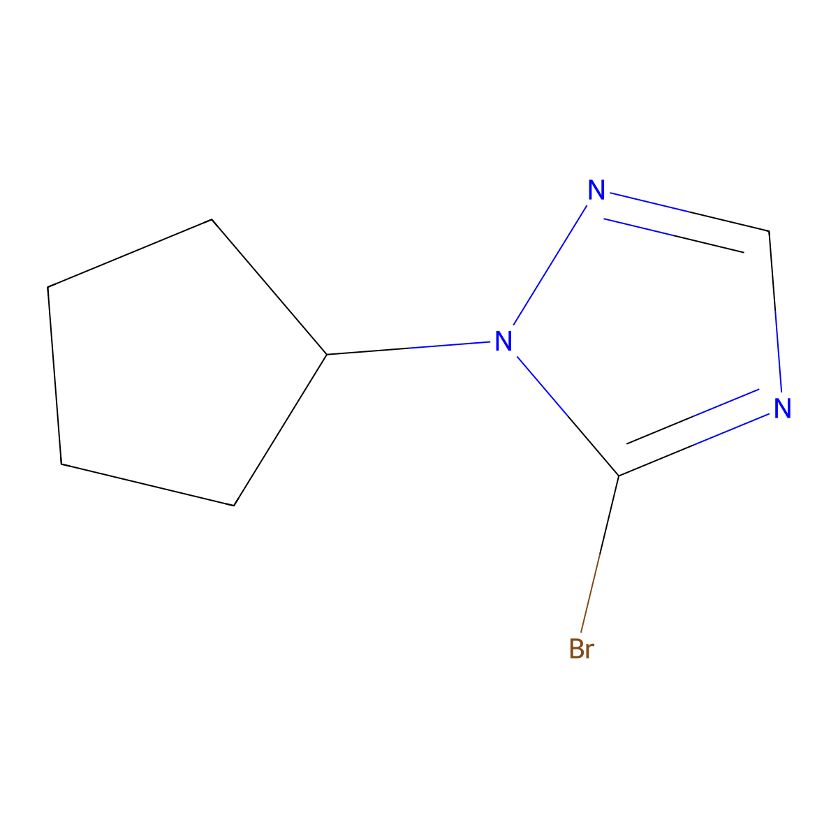 5-Bromo-1-cyclopentyl-1H-1,2,4-triazole molecular structure, CAS 1823431-73-7