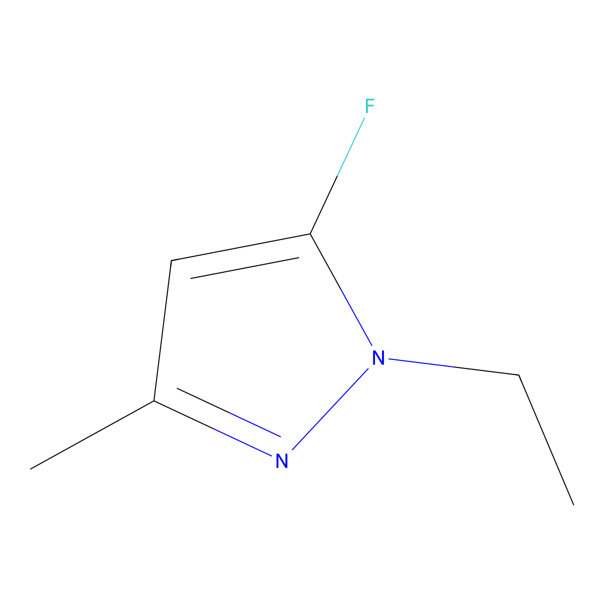 1-Ethyl-5-fluoro-3-methyl-1H-pyrazole molecular structure, CAS 1823431-93-1