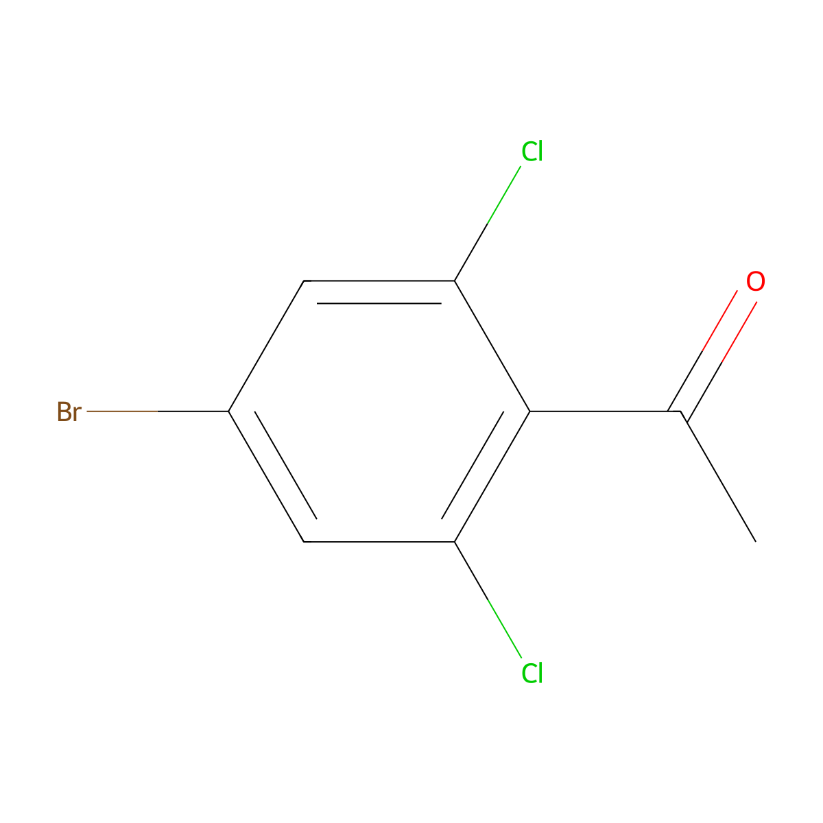 1-(4-Bromo-2,6-dichlorophenyl)ethanone molecular structure, CAS 1823435-46-6