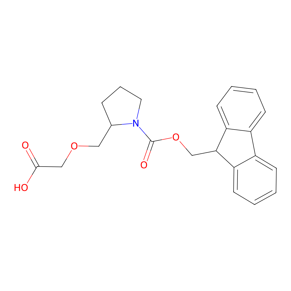 N-Fmoc-2-(pyrrolidin-2-ylmethoxy)acetic acid molecular structure, CAS 1823436-89-0