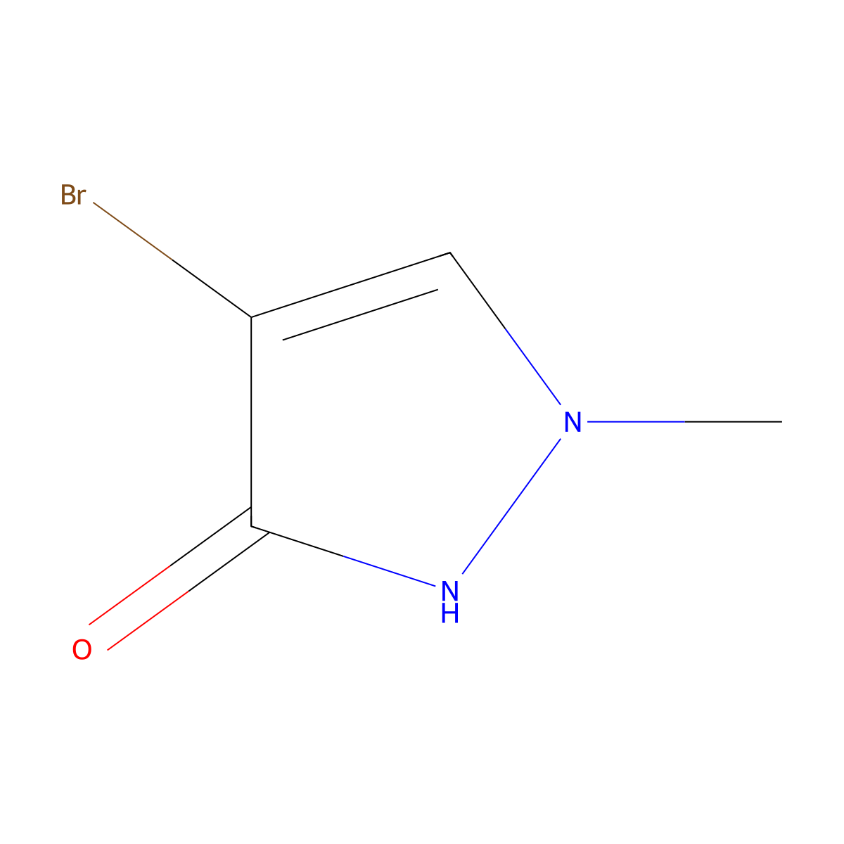 4-bromo-1-methyl-1H-pyrazol-3-ol molecular structure, CAS 1823437-48-4