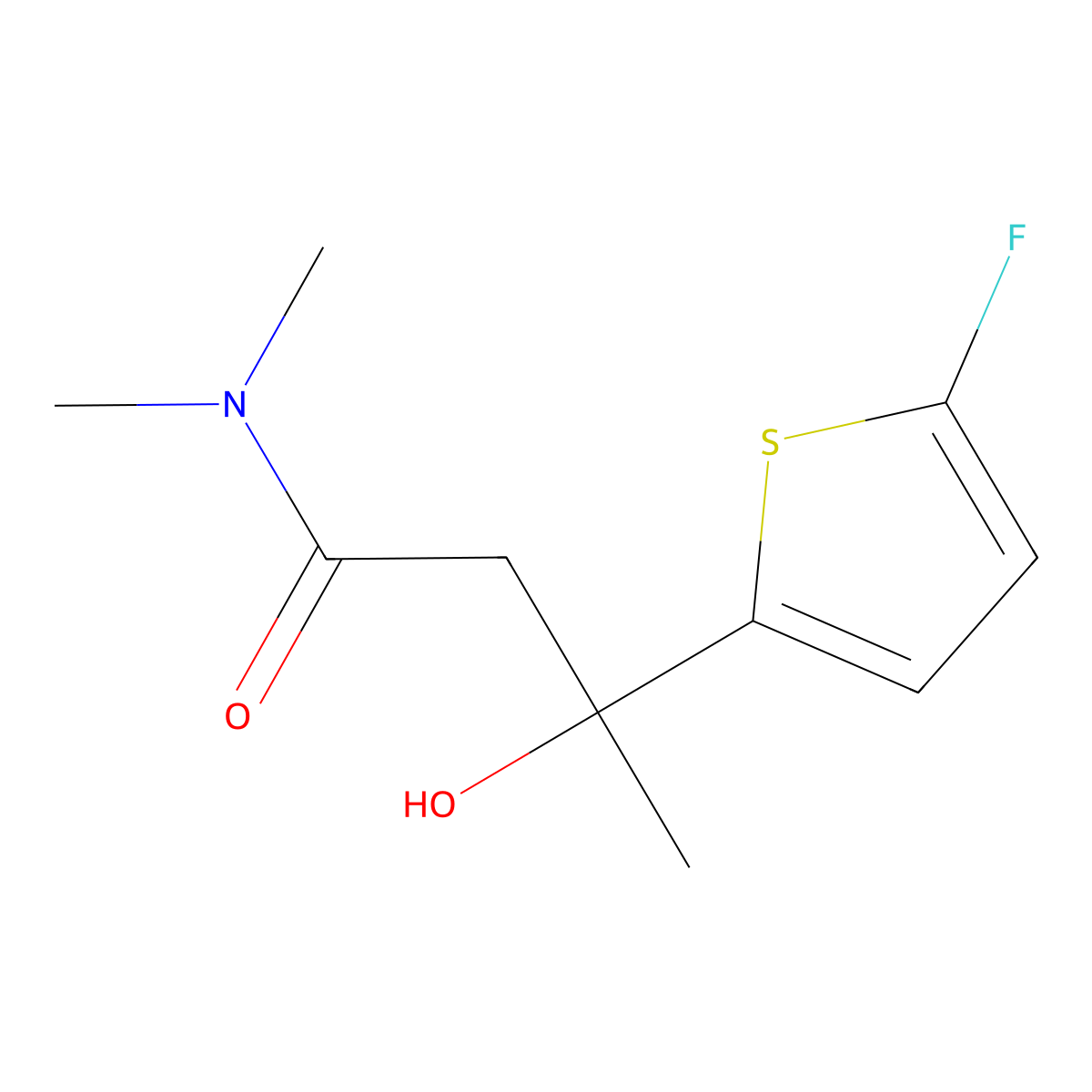 3-(5-Fluorothiophen-2-YL)-3-hydroxy-N,N-dimethylbutanamide molecular structure, CAS 1823437-87-1