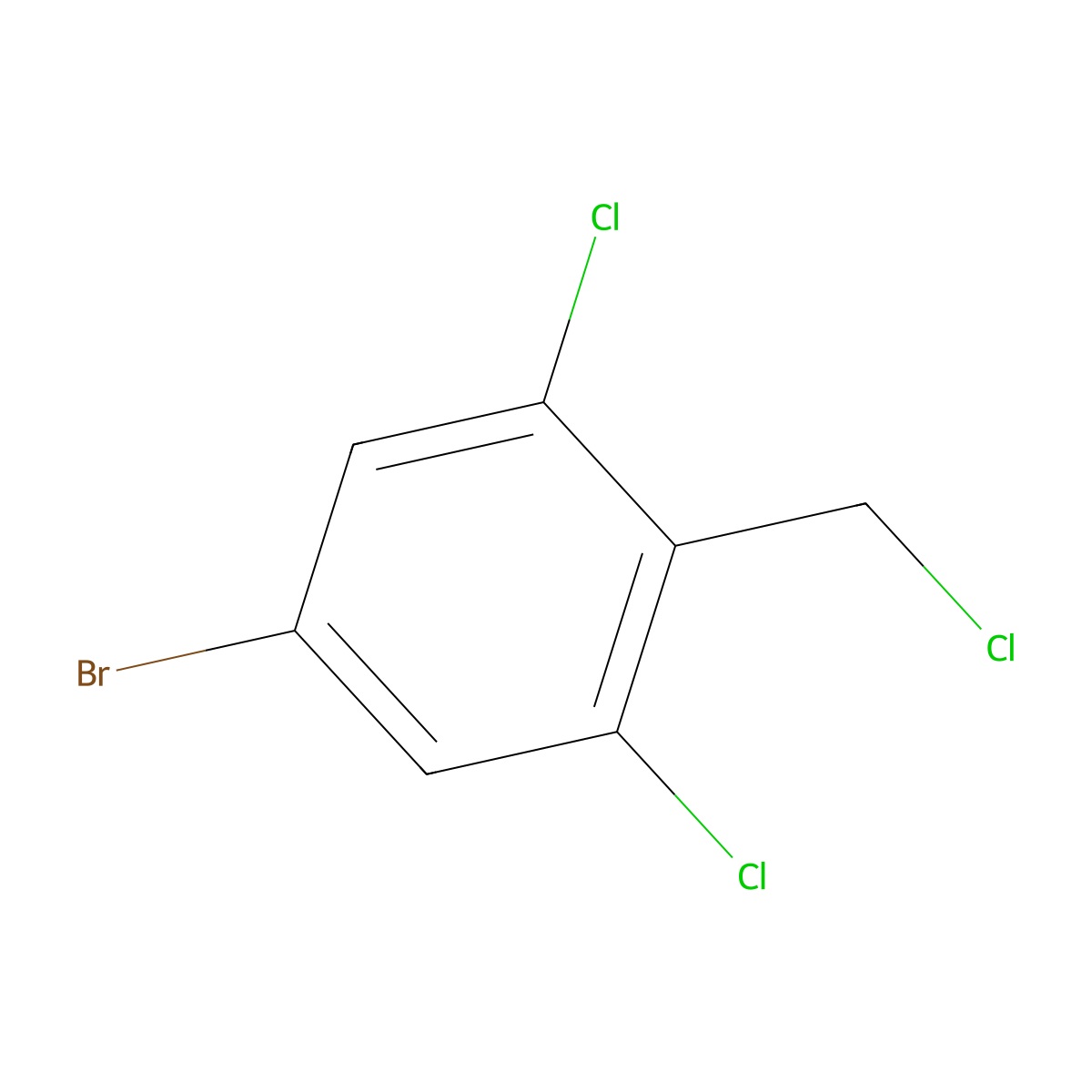 5-Bromo-1,3-dichloro-2-(chloromethyl)benzene molecular structure, CAS 1823438-54-5