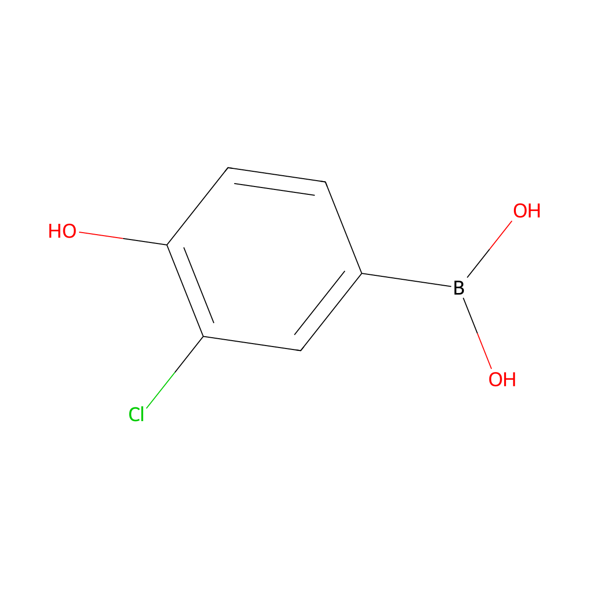 3-Chloro-4-hydroxyphenylboronic Acid molecular structure, CAS 182344-13-4