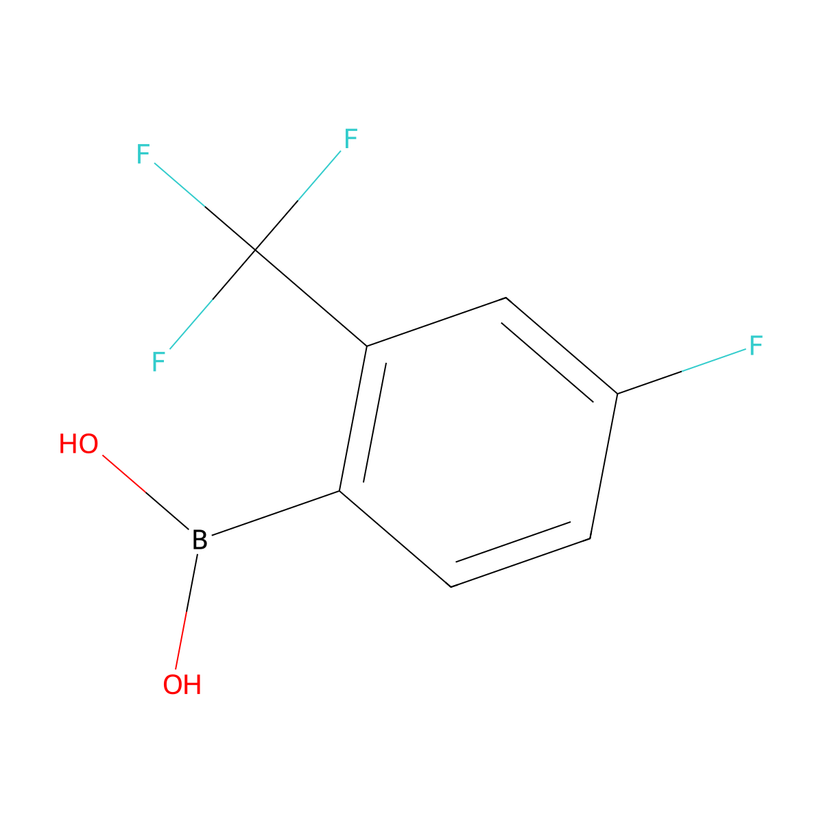 4-Fluoro-2-(trifluoromethyl)benzeneboronic acid molecular structure, CAS 182344-16-7