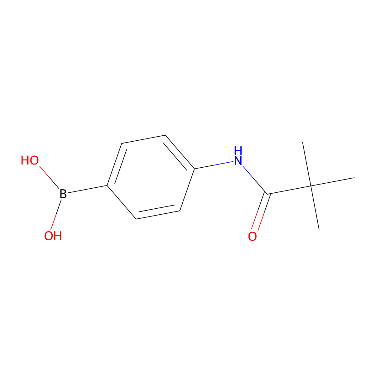 4-Pivalamidophenylboronic acid molecular structure, CAS 182344-22-5