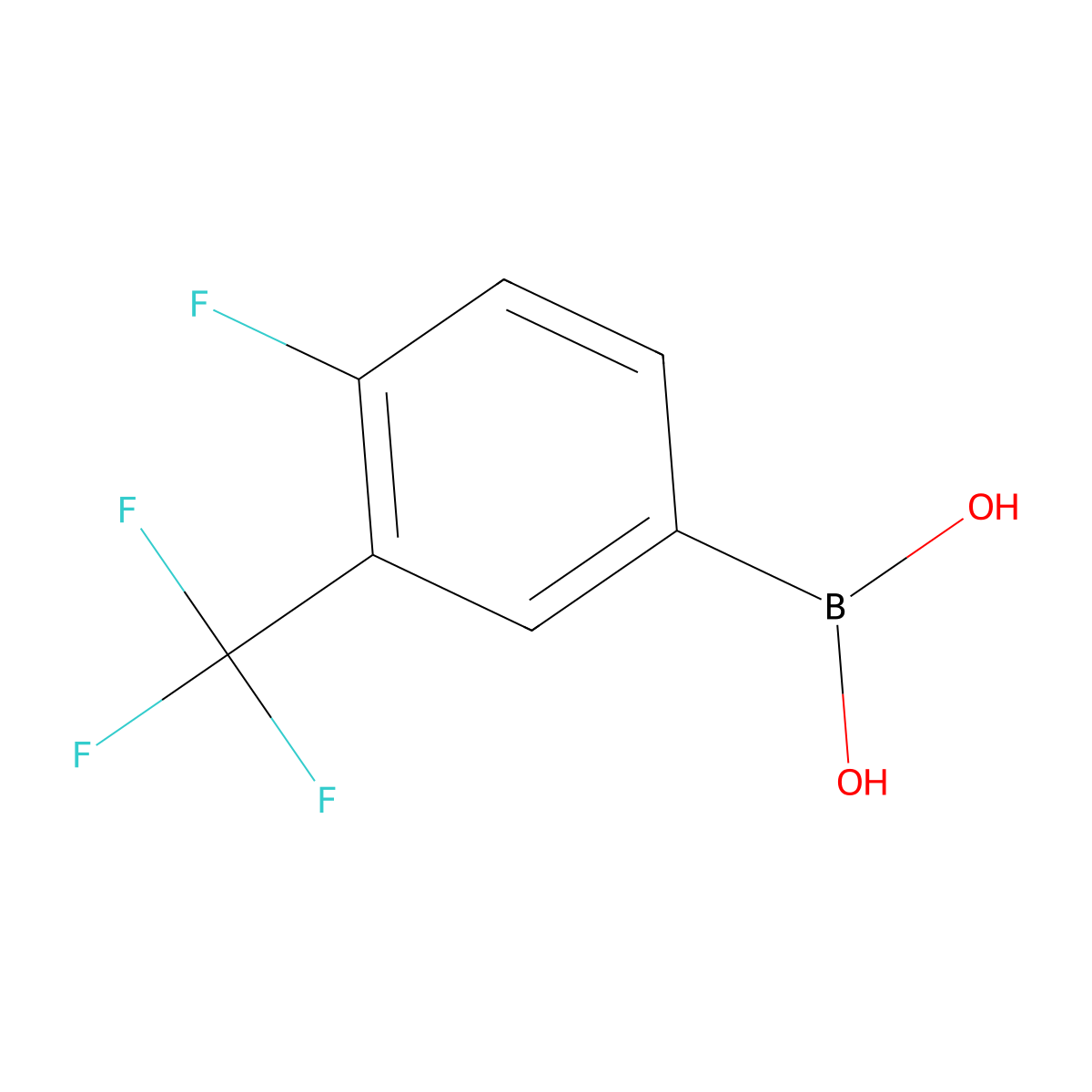 4-Fluoro-3-(trifluoromethyl)benzeneboronic acid molecular structure, CAS 182344-23-6